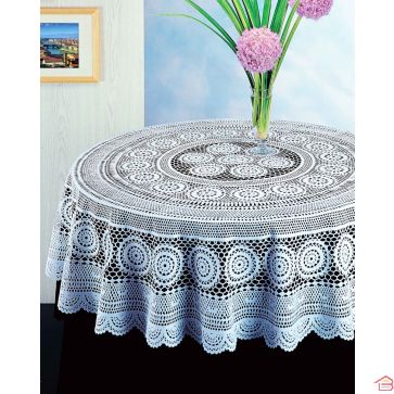 NAPPE RONDE EN VINYLE EFFET CROCHET