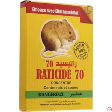 RATICIDE 70 CONCENTRÉ CONTRE RATS ET SOURIS 3g