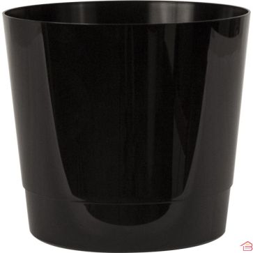 CACHE-POT MEY 30 CENTIMÈTRES AVEC ROUES NOIR EURO3PLAST