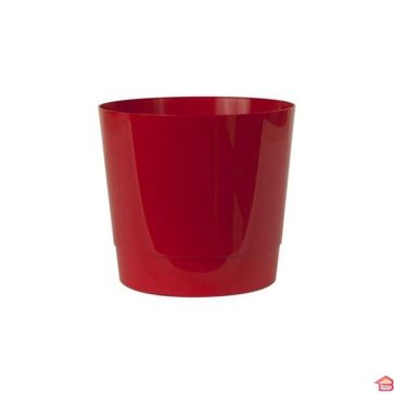 CACHE POT MEY AVEC ROUES 40CM ROUGE