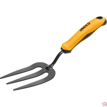 FOURCHE DE JARDIN ROBUSTE EN ACIER AU CARBONE 340 MM AVEC POIGNÉE ERGONOMIQUE INGCO