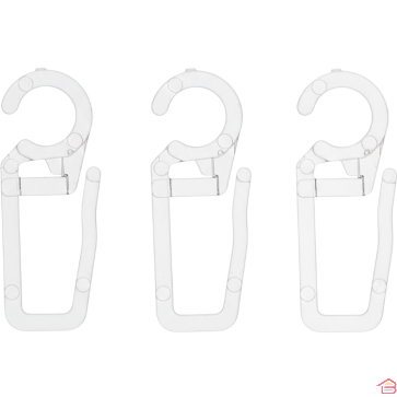 LOT DE 10 AGRAFES EN PLASTIQUE TRANSPARENTES DÉCORATION INTÉRIEURE