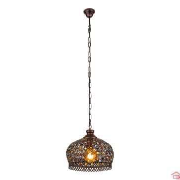 SUSPENSION JADIDA ACIER CUIVRE E27 1 X 60 W