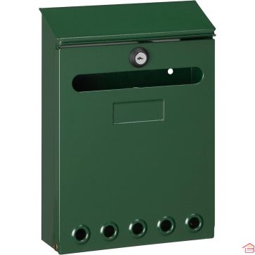 BOÎTE AUX LETTRES MISSIVE EN ACIER GALVANISÉ COULEUR VERTE AVEC SERRURE ET CLÉS