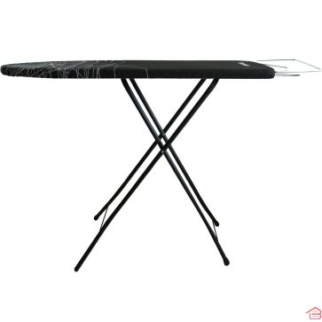 TABLE À REPASSER MÉTAL ARGENTA BLACK 110 X 32 CM AVEC SUPPORT FER TAURUS