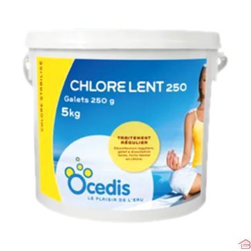 CHLORE LENT EN GALETS 250 G 5 KG