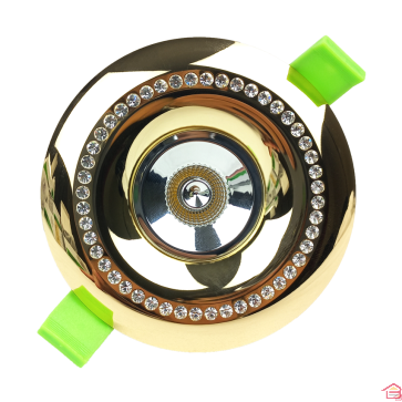 SPOT ROND ALUMINIUM CRISTAL GU10 SHC001 GOLD