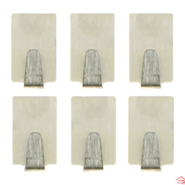 CROCHETS ADHÉSIFS X 6PCS
