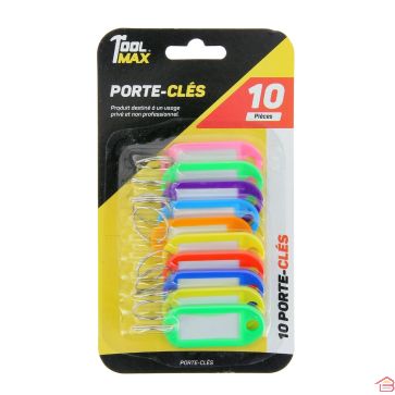 PORTE-CLÉS AVEC TAG X 10 PIECES