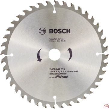 LAME DE SCIE CIRCULAIRE 184X2.2/1.4X20 40T ECO FOR WOOD