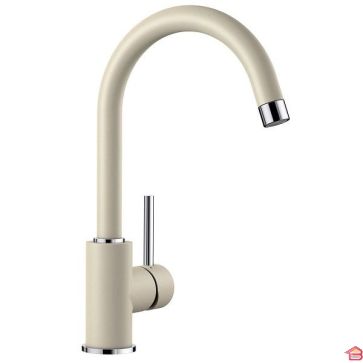 MITIGEUR CUISINE GRANIT CHAMPAGNE AVEC BEC TOURNANT BLANCO