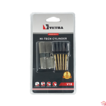 CYLINDRE VETRA HAUTE SÉCURITÉ V18 60MM NICKELÉ