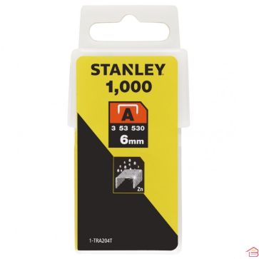 BOÎTE DE 1000 AGRAFES TYPE A 6 MM STANLEY