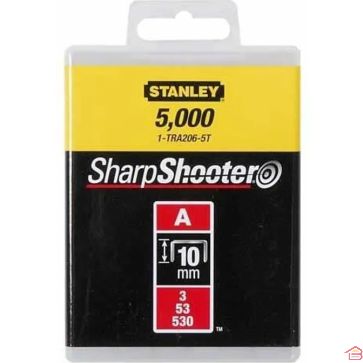 AGRAFES GALVANISÉES 10 MM TYPE A BOÎTE DE 1000 PIÈCES STANLEY