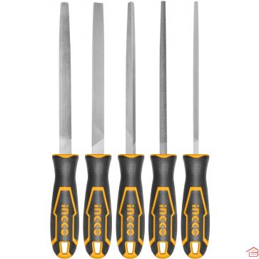 SET DE 5 LIMES EN ACIER 200 MM INGCO