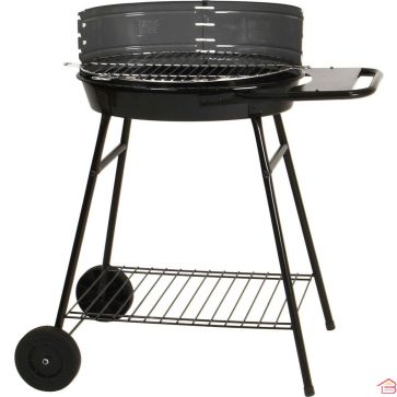 BARBECUE CHARBON DE BOIS ORLANDO SUR CHARIOT CUVE ACIER 52 X 36,5 CM SOMAGIC