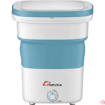 MACHINE À LAVER SEMI AUTOMATIQUE PLIABLE 3,5 KILOGRAMMES ORVICA BLANC ET BLEU