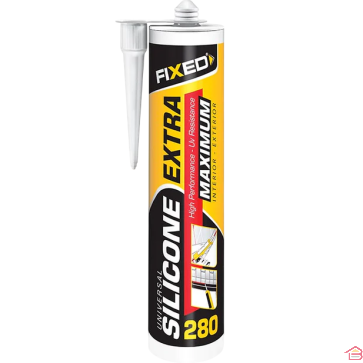 SILICONE UNIVERSEL BLANC ANTI-MOISISSURES ET RÉSISTANT AUX INTEMPÉRIES 280 ML