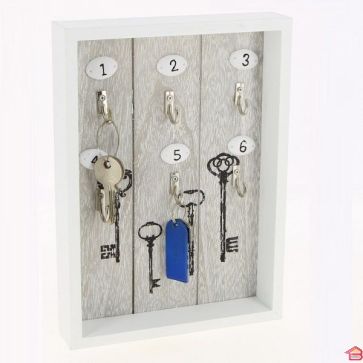 RANGEMENT À CLÉS MURAL 18 X 3.8 X 25 CM 