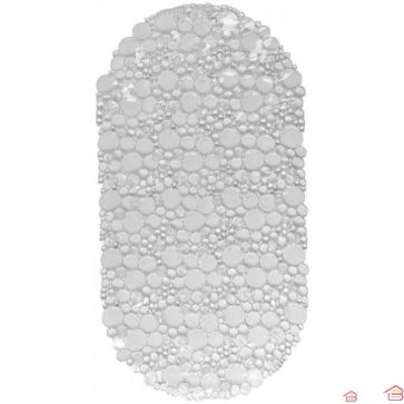 FOND DE BAIGNOIRE PVC 69 X 36 CM BULLES - TRANSPARENT