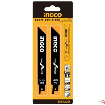 2 LAMES DE SCIE SABRE BI METAL INGCO