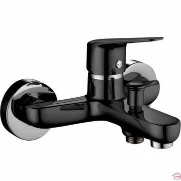 MITIGEUR MONOCOMMANDE BAIN ET DOUCHE EN LAITON NOIR MAT MODÈLE NIGER