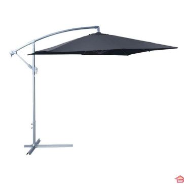 PARASOL DÉCENTRÉ 2.5 X 2.5 M NOIR TOILE 180 GR
