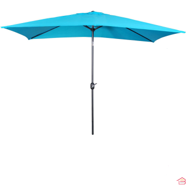 PARASOL INCLINABLE TURQUOISE 2X3 M EN ALUMINIUM ET TOILE EN POLYESTER 200 GR