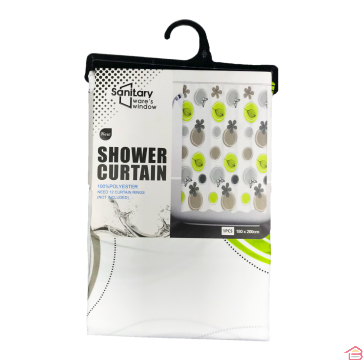 RIDEAU DE DOUCHE POLYSTER 180 X 200 CM