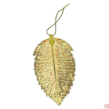 SUSPENSION DE NOËL DORÉE MOTIF FEUILLES