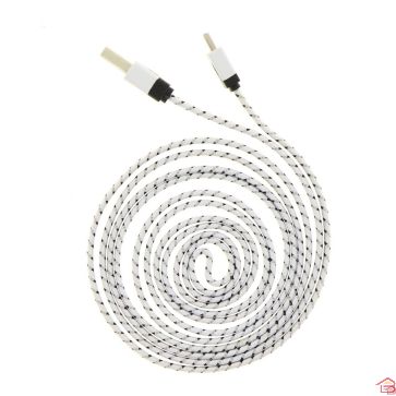 CÂBLE MICRO USB  - LONGUEUR : 2 MÈTRES - 1A- X2 ASS