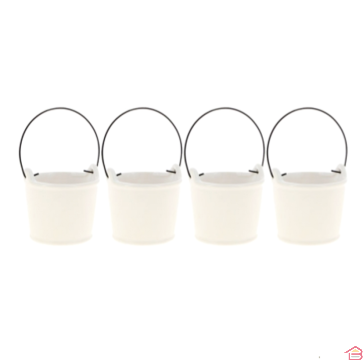 POT DE FLEUR EN DOLOMITE X 4 PCS  DIM 8 X 8 X 7.5 CM