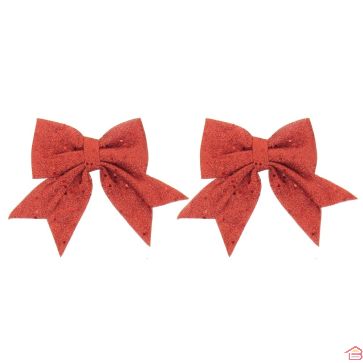 DÉCORATION DE NOËL NOEUD PAPILLON EN MOUSSE 2 PIÈCES