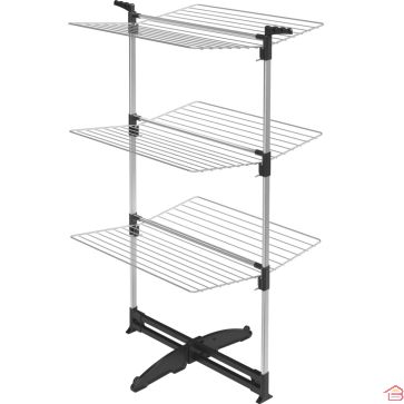 SÉCHOIR À LINGE VERTICAL CICLONE ALUMINIUM 40 MÈTRES 3 NIVEAUX ARGENT