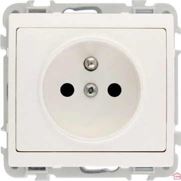 PRISE ÉLECTRIQUE ENCASTRABLE DEUX PÔLES PLUS TERRE 16 AMPÈRES 250 VOLTS BLANC JADE