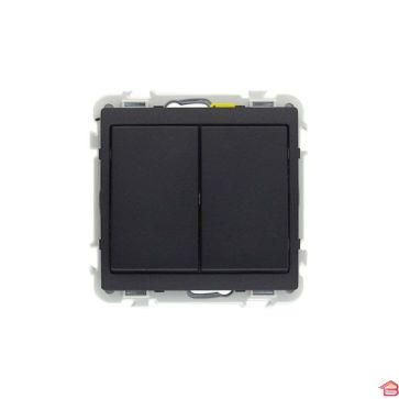 KIT DOUBLE INTERRUPTEUR ANTHRACITE JADE