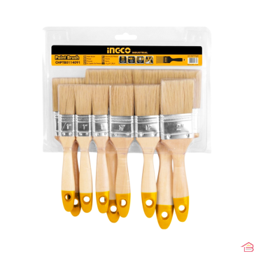 SET DE 9 PINCEAUX EN BOIS INGCO