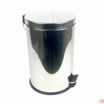 POUBELLE A PEDALE 40 L CHROME