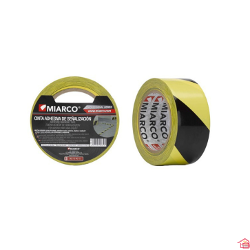 SCOTCH DE SIGNALISATION JAUNE/NOIR 5CM x 33M