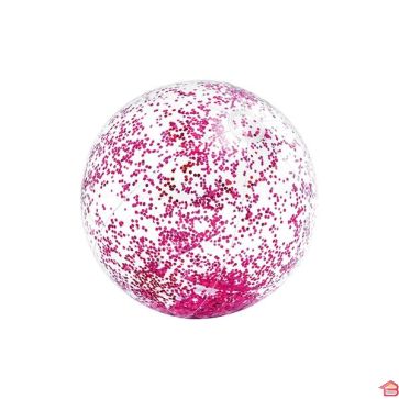 BALLON GONFLABLE DIAM 71 CM GLITTER TRANSPARENT