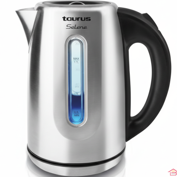BOUILLOIRE ÉLECTRIQUE TAURUS SELENE 1,7L 2200W EN ACIER INOXYDABLE AVEC FILTRE ANTI-CALCAIRE ET ARRÊT AUTOMATIQUE