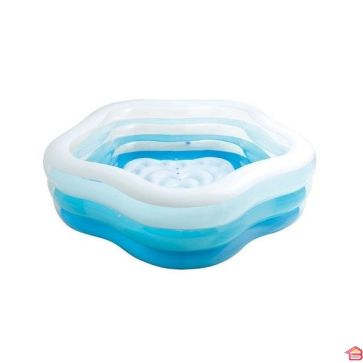 PISCINE FAMILIALE PENTAGONALE 185 X 180 X 53 CM 