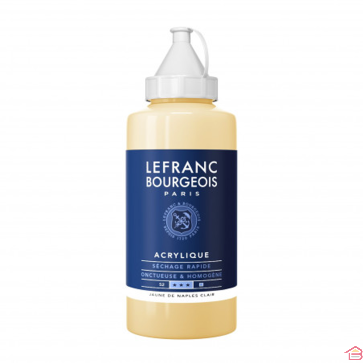 PEINTURE ACRYLIQUE FINE 750ML JAUNE DE NAPLES - LEFRANC BOURGEOIS