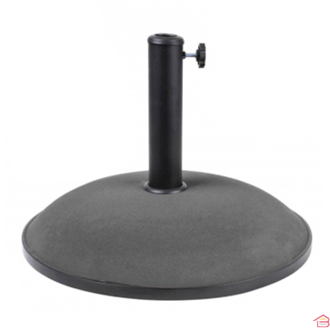 PIED DE PARASOL CIMENT 20KG GRIS FONCE 45 X 37 CM