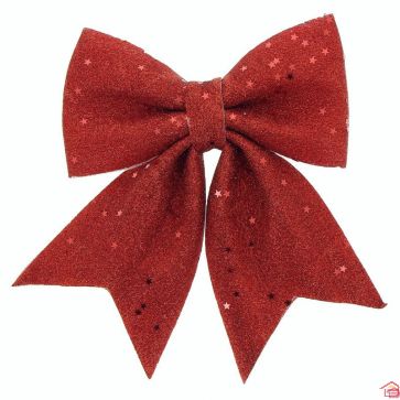 DECORATION DE NOEL NOEUD PAPILLON EN MOUSSE ROUGE