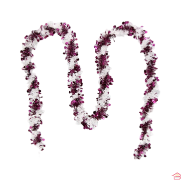 GUIRLANDE À BRINS FINS BICOLORE ROSE AVEC MOTIF ÉTOILE