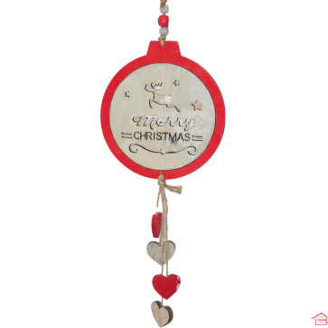 GUIRLANDE DE NOËL EN BOIS 16 X 40 CM DÉCORATION NATURELLE