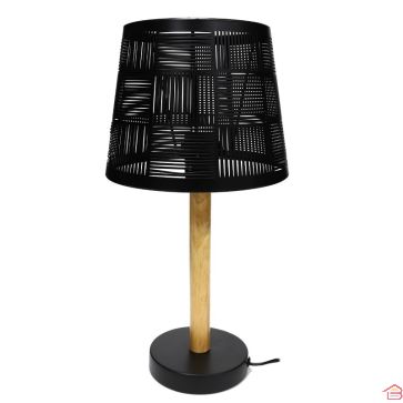 LAMPE DE TABLE EN MÉTAL NOIRE 20x20 CM