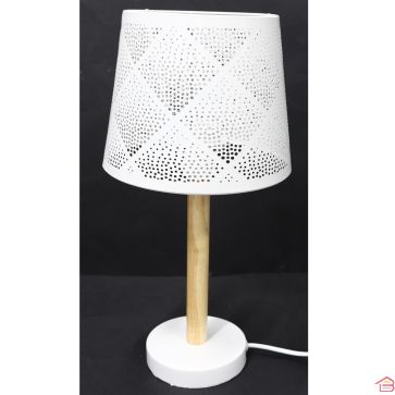 LAMPE DE TABLE MÉTAL COULEUR BLANCHE