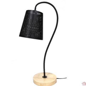 LAMPE DE TABLE EN MÉTAL NOIR 22x15 CM